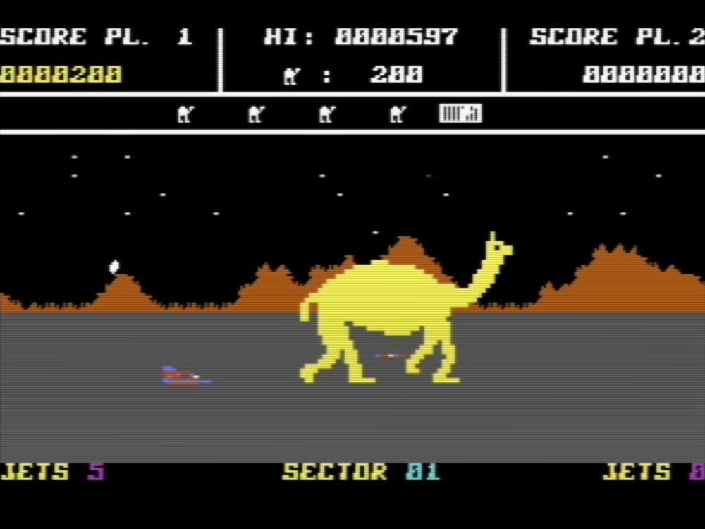 Gameplay of Attack of the Mutant Camels for Commodore 64